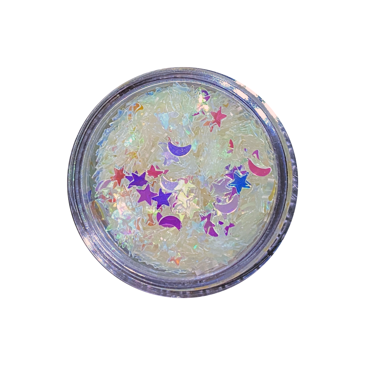 Iridescent Moon & Stars 